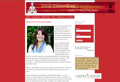 Wordpress website created for Soul Remedies by Efficient Virtual Assistant SMac To The Rescue