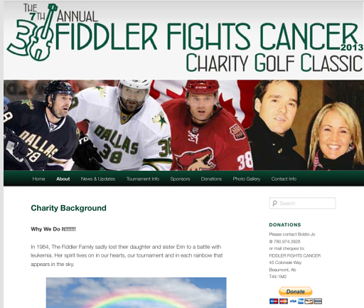 Fiddler Fights Cancer WordPress Website by SMac To The Rescue