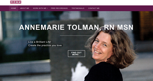 Wordpress website redesign for Annemarie Tolman by Efficient Virtual Assistant Sarah MacGregor of SMac To The Rescue