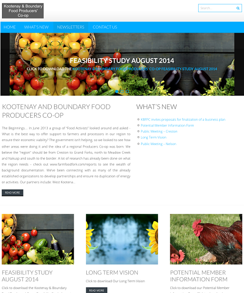 Kootenay Boundary Food Producer’s Co-op ~ A New Website