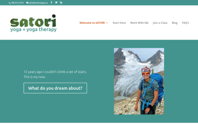 Fun Site Redesign for Satori Yoga & Yoga Therapy